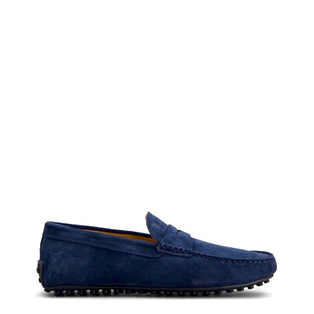 NWT Tod’s City Gommino Driving Shoes Suede in Blue Size 38 (US 7.5)